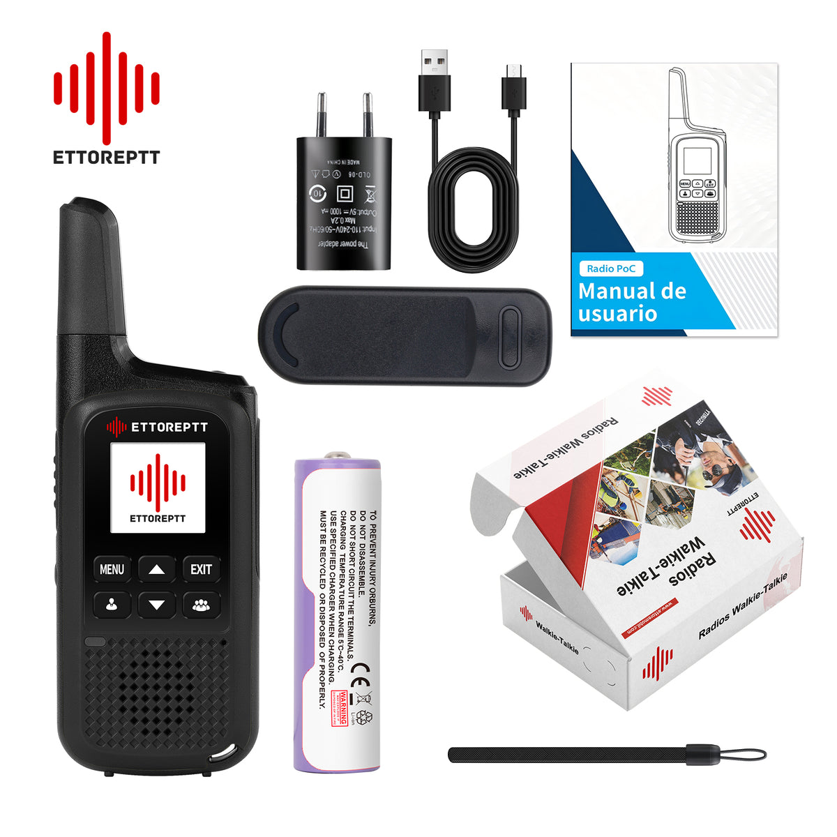 Radio POC ETTOREPTT ET-G300 4G LTE con 1 Año de Servicio Incluido