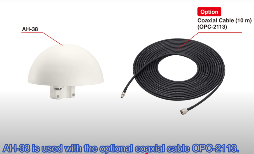 KIT Antena satelital ICOM AH38, con 10M de cable