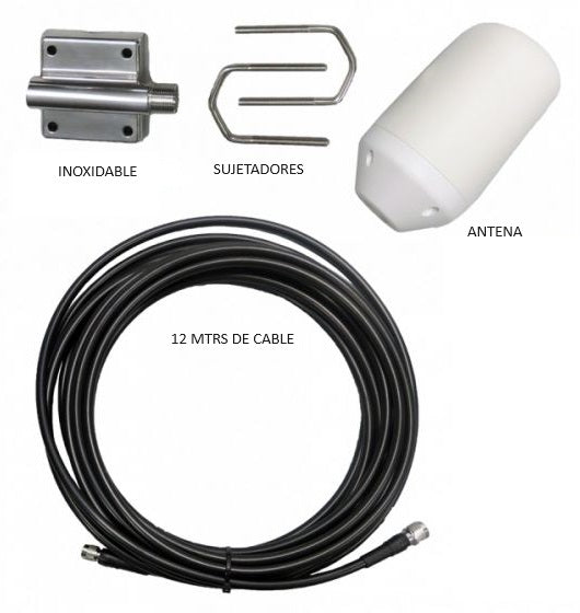 KIT ANTENA SATELITAL PARA RADIO IC-SAT100, IRIDIUM 9555, 9575 Y GO