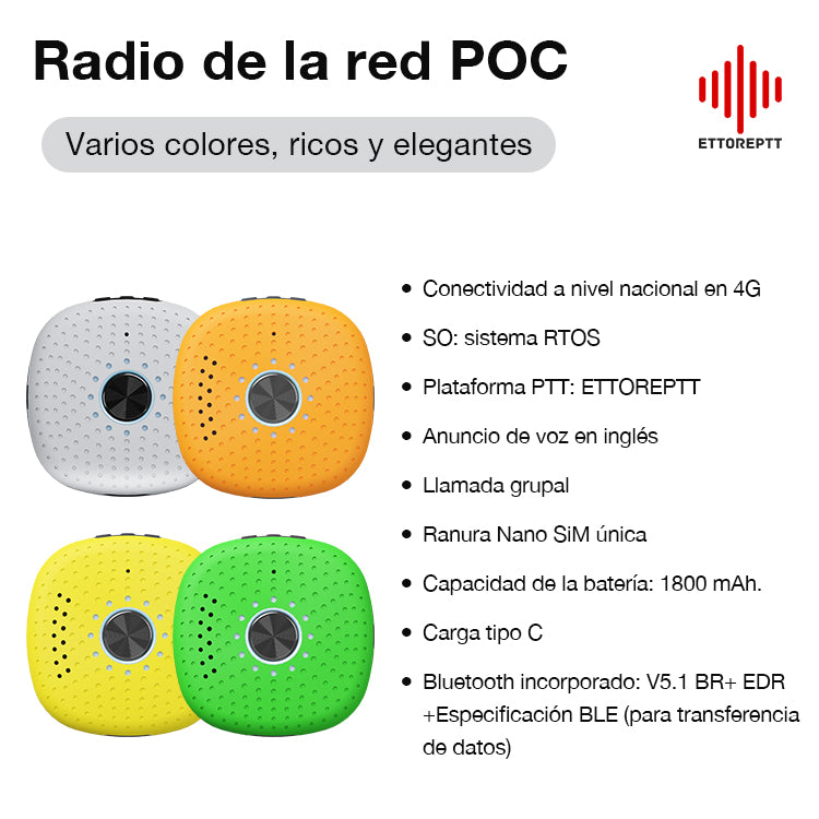 RADIO POC ET-G1 ETTOREPTT TODO INCLUIDO 1 AÑO