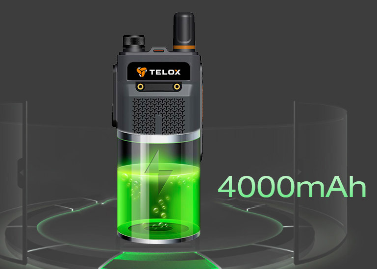 Radio POC TELOX-TE320 Profesional 4G LTE, GPS, IP67 y 1 Año de Servicio