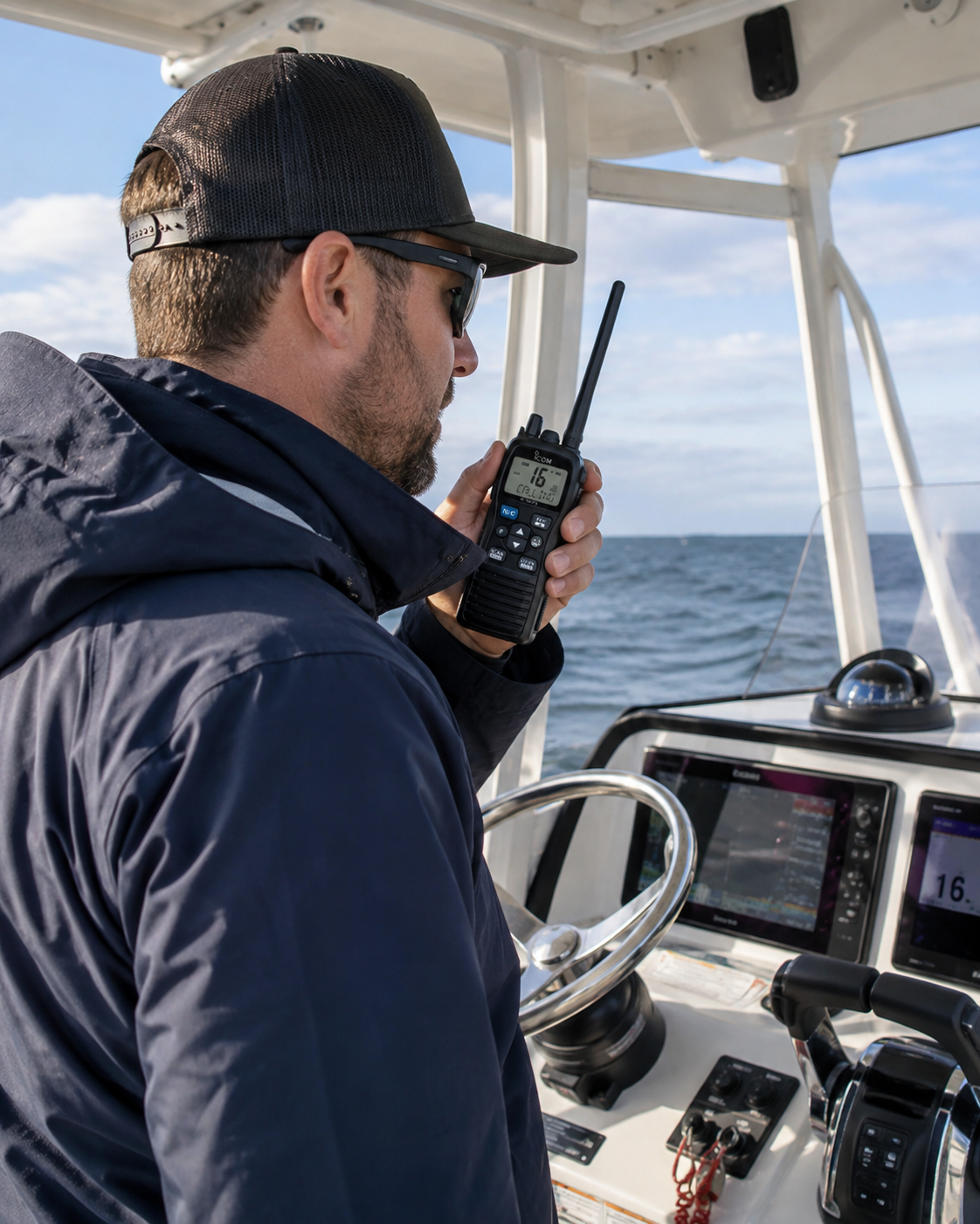 Radio Marino VHF ICOM IC-M73 – 6 W | IPX8 | AquaQuake™ | Dualwatch / Tri-watch