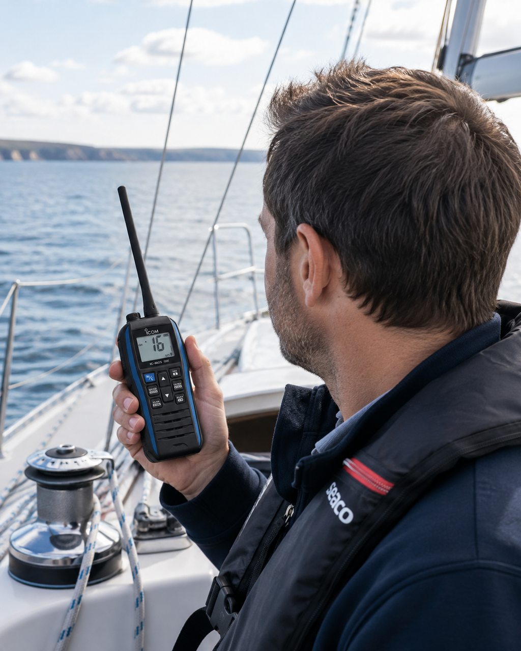 ICOM IC-M25 EVO – Radio Marino VHF Portátil Flotante 5 W | USB-C | IPX7 | Float’n Flash™