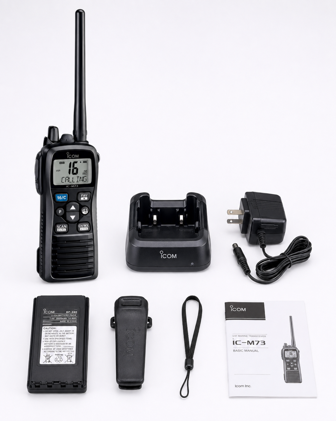 Radio Marino VHF ICOM IC-M73 – 6 W | IPX8 | AquaQuake™ | Dualwatch / Tri-watch