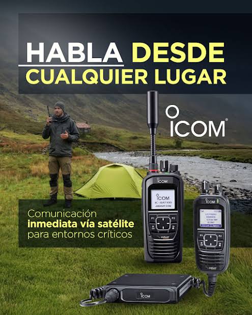 Radio Base Móvil Satelital IC-SAT100M PTT Iridium con Cobertura Global