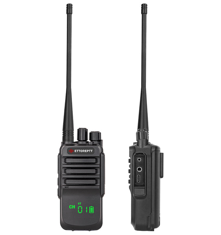 Radio Portatil ETTOREPTT ET-U38 UHF Analógico Profesional Walkie Talkie