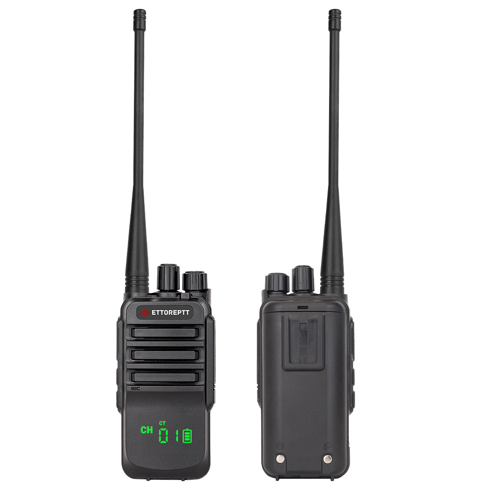 Radio Portatil ETTOREPTT ET-U38 UHF Analógico Profesional Walkie Talkie