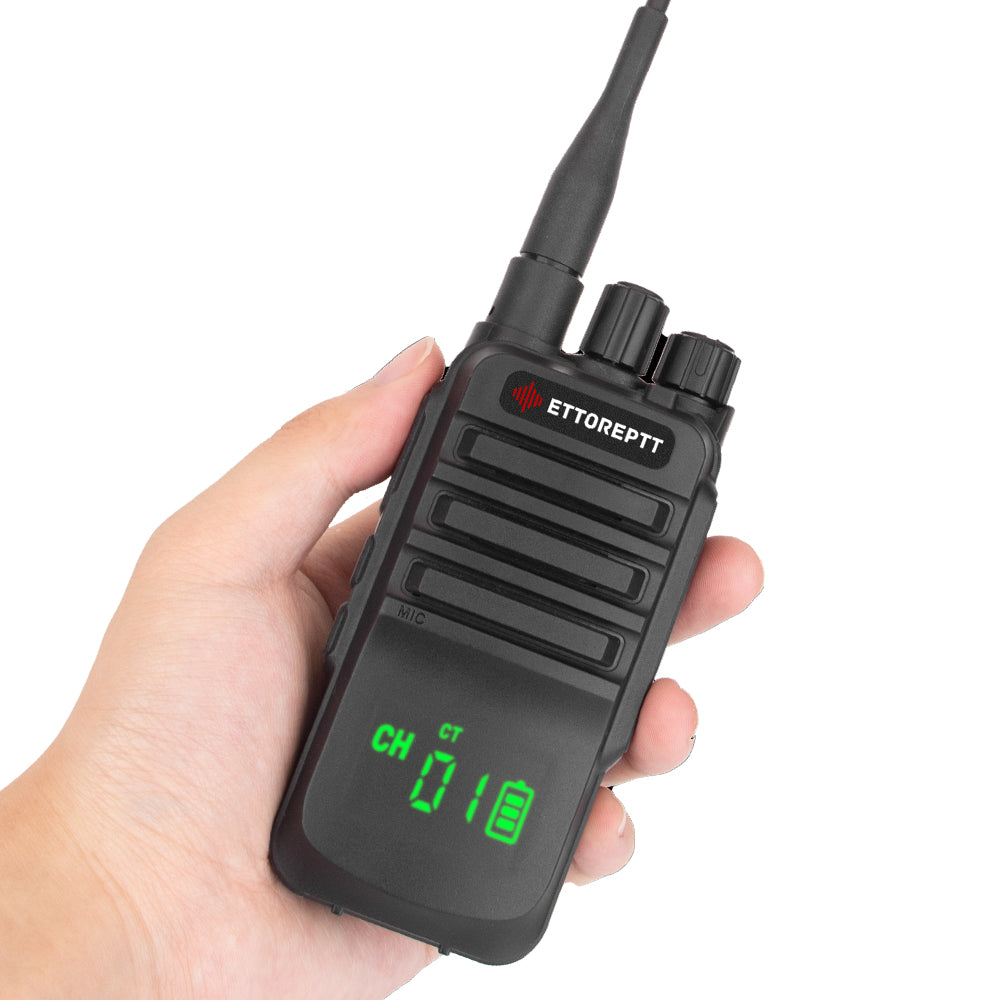 Radio Portatil ETTOREPTT ET-U38 UHF Analógico Profesional Walkie Talkie