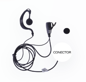 Micrófono–Audífono de Solapa con Gancho Ajustable 3.5 mm para Radios PoC NXPOC-130, RG360 y G860A