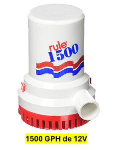 Bomba Sumergible de Achique RULE 1500 GPH – 12V modelo 02