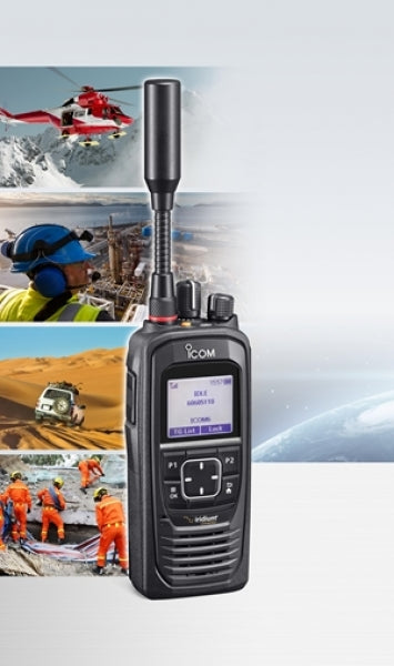 Radio Satelital IC-SAT100 Portátil PTT con Cobertura Global Iridium
